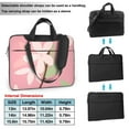 thumbnail image 6 of YFYANG 13 inch Universal Laptop Bag Oxford Cloth Laptop Sleeve, Multi-functional Pink Painted Flowers Notebook Computer Messenger Bag Handbag, 6 of 8