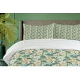thumbnail image 4 of Ambesonne Forest Duvet Cover Set, Hand Drawn Trees and Birds, 2-Calking, Grey Yellow Seafoam, 4 of 7
