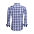 thumbnail image 6 of Onimisc Men's Casual Button Down Shirts Cotton Long Sleeve Plaid Work Shirts for Men, 6 of 7