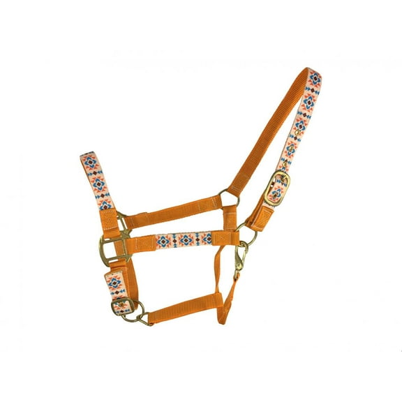 Nylon Halter w/ Orange Southwest Print