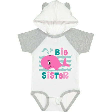 

Inktastic Whale Big Sister Gift Baby Girl Bodysuit