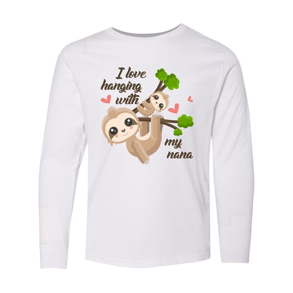 Inktastic Hanging With My Nana Long Sleeve Youth T-Shirt