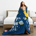 thumbnail image 4 of I Love You to The Moon and Back Soft Throw Blanket All Season Microplush Warm Blankets Lightweight Tufted Fuzzy Flannel Fleece Throws Blanket for Bed Sofa Couch 80"x60", 4 of 6
