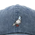 thumbnail image 2 of Dalix Pigeon Embroidered Cap Cotton Baseball Dad Hat for Men & Women Casual Cool in Washed Navy Blue, 2 of 5