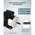 thumbnail image 4 of Electric Motor 1.5HP 3450RPM General Purpose Single Phase Motor 115/230V 56 Frame 5/8“ Shaft Diameter CW/CCW TEFC 2Pole, 4 of 7