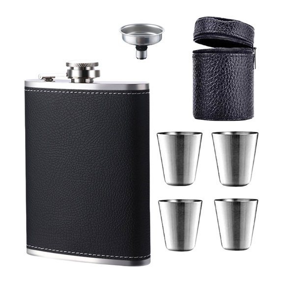 Stainless Steels Hip Flasks Portable Hip Flasks Beer Container with Funnel & Cup Whiskeys Wine Pots Whiskeys Beer Bottle