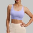 thumbnail image 5 of YFNNUP Wireless Bra for Women Seamlesss Sport Bralettes Full Coverage Bras Comfortable Gym Athletic Bralette Blue S, 5 of 7
