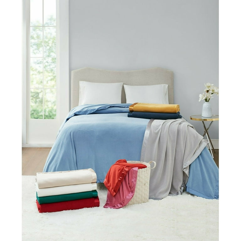 Martha Stewart Collection Super Soft Fleece Blanket FULL QUEEN Forest Green Walmart