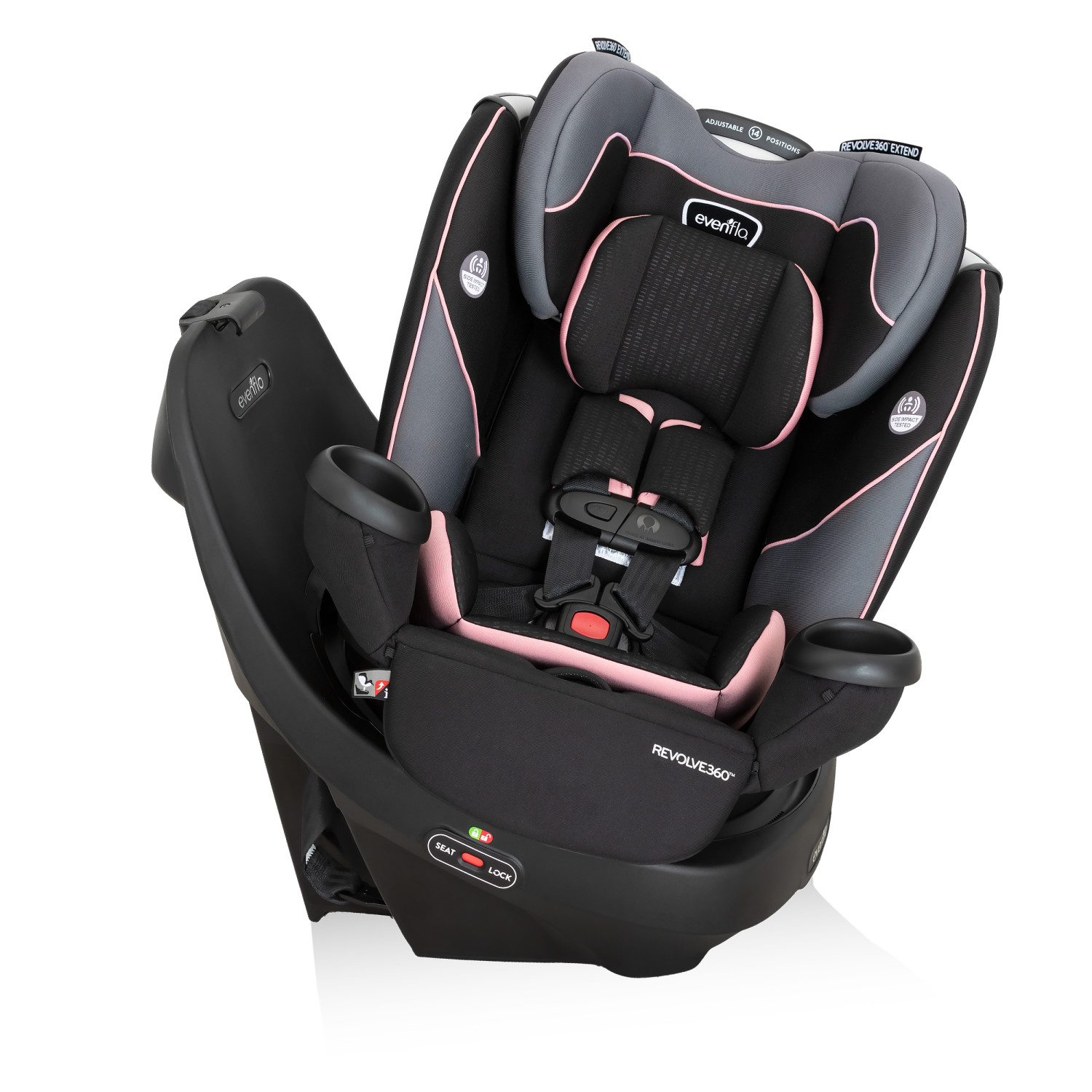 Evenflo Revolve360 Rotational All-In-One Convertible Car Seat (Ainsley Pink) - image 5 of 26