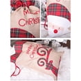 thumbnail image 3 of Cateissary Bolsas navideñas con cordón para envolver rejilla lateral de gran capacidad, colgador de lino de Papá Noel, bolsa de encaje Goodie, Papá Noel, 3 of 6