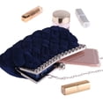 thumbnail image 4 of Pochette de Mariage Plissée et Tressée avec Strass pour Demoiselle d'Honneur, 4 of 5