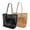 Black Khaki, variant on Mesh Tote Bag, Casual Tote Bag  Women Foldable MAX 23L Shoulder Bag For Beach Picnic Vacation (Tan)