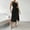 Black, variant on Bzhegqhd formal Dresses for Women,Fashion Women Solid Color Sleeveless Slanted Shoulder Waist Hollow Out Vent Dress