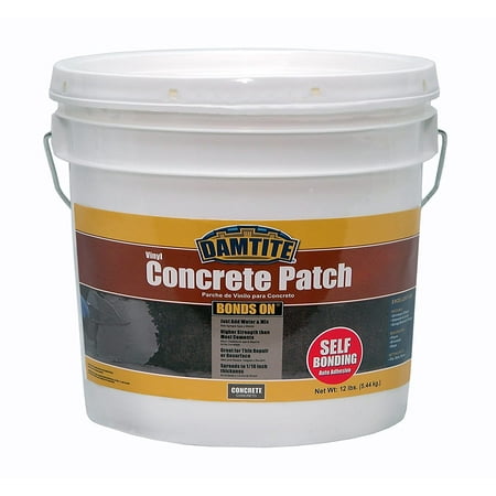 G3C3881LDAMTITE BondsOn Vinyl Concrete Patch, Higher Strength Than Most Cements, Spreads to 1/16" Thickness, Just Add Water & Mix (12lb)