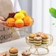 thumbnail image 5 of Bandeja De Frutas De Mármol De Hierro De Pie Alto Con Diseño Hueco, Práctica Cesta Decorativa Para Servir, 2 Opciones De Color, Adecuada Para El Hogar, Sala De Estar,, 5 of 8
