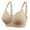 Khaki, variant on Women's D Cup Thin Bra - Steel-Free, Smooth Gathering, Nylon/Spandex, All Seasons
