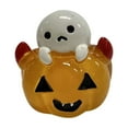 thumbnail image 3 of Honeeladyy Mini Halloween Decorations Set of 6, Glow In The Dark Cute Resin Figurines Miniature Bat, Ghost, Pumpkin Table Decoration for Shelf Table Cabinet Decoration, 3 of 9