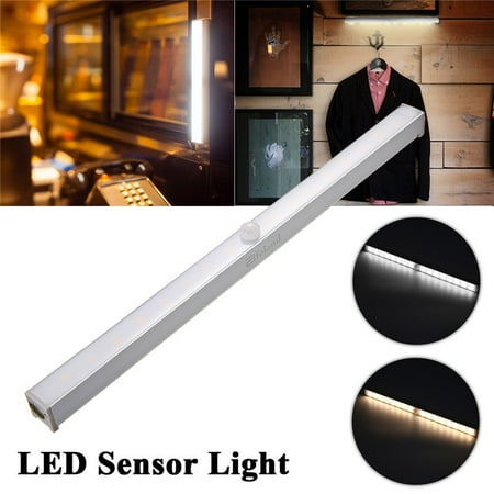 Under Cabinet Strip - 1/2PCS Wireless 32LED Under Cabinet Light PIR Motion Sensor Elfeland Closet light Stick-on Anywhere Light Sensor Battery Powered Night Light LED Strip Magnetic Screws For Closet