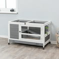 thumbnail image 2 of TRIXIE Mobile Indoor 1-Story Wooden Small Animal Cage with Wheels & Pull-Out Tray, Gray, 2 of 7