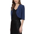thumbnail image 4 of INSPIRE CHIC Women's 3/4 Sleeve Cardigan Open Front 2026 Elegant Cocktail Bolero Shrug for Dress XL Dark Blue, 4 of 5