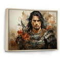 thumbnail image 2 of Designart "Samurai Warrior in Japanese Art Portrait I" Japanese Floater Framed Canvas Art Print, 2 of 7