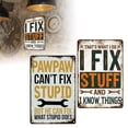 thumbnail image 6 of Vintage metal sign "PAWPAW Can't Fix But He Can Fix What Does" Decorative Sign Poster Wall Art Aluminum 12x8inch for Home Office Garage Man Cave Signs, 6 of 6
