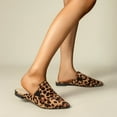 thumbnail image 5 of Women Mules Comfortable Slip On Pointed Toe Mules For Women Flats,Leopard 6, 5 of 6