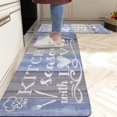 thumbnail image 2 of Blue Kitchen Rugs Set of 2 Anti Fatigue Cushioned Kitchen Floor Mats 2/5 Inch Non-Slip Waterproof Foam Kitchen Mat Farmhouse Rustic Comfort Standing Mat for Kitchen Sink, 17.3x28+17.3x47 inch, 2 of 6