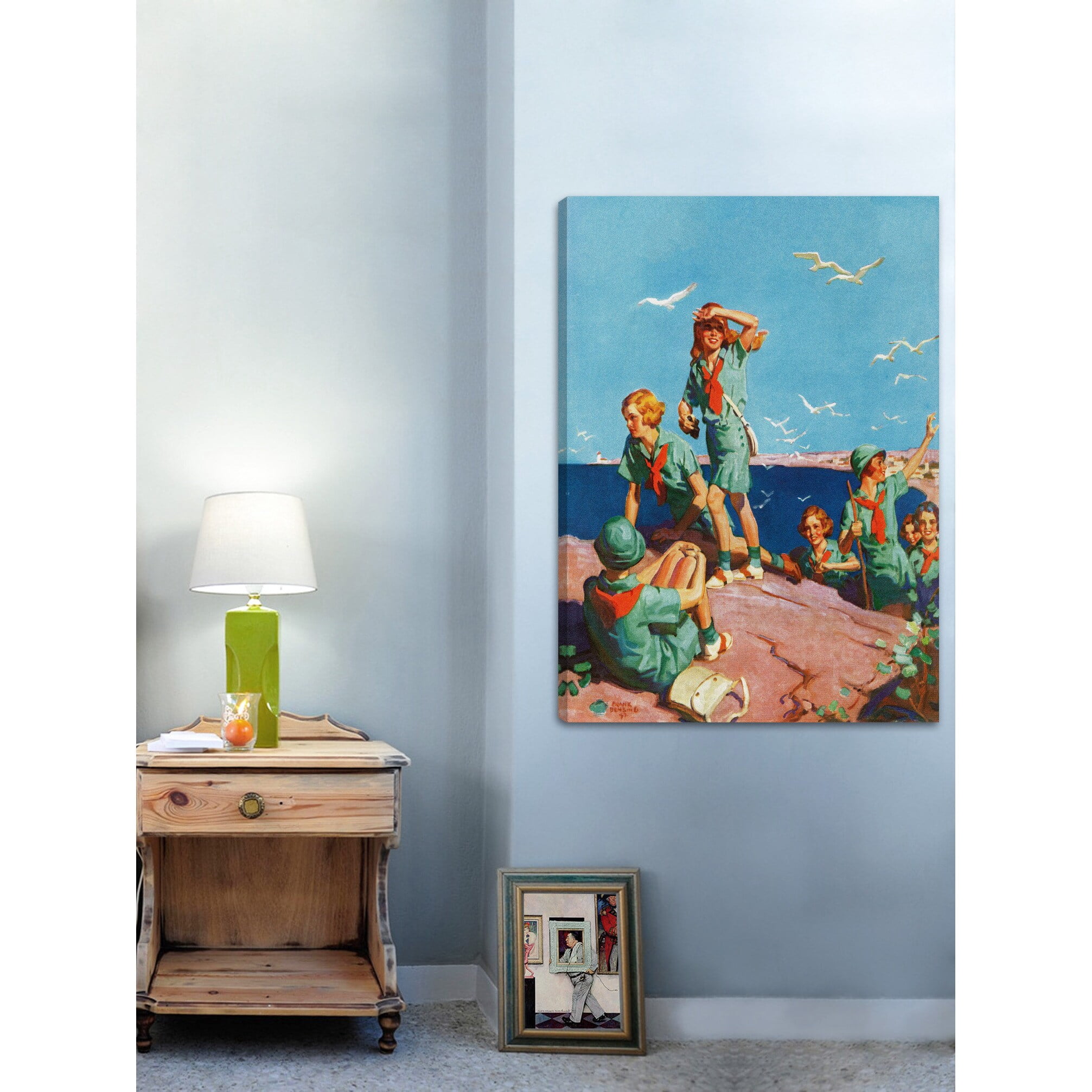 MARMONT HILL  'Sea' by Curtis Painting Print on Canvas - Multi-Color 24 x 29