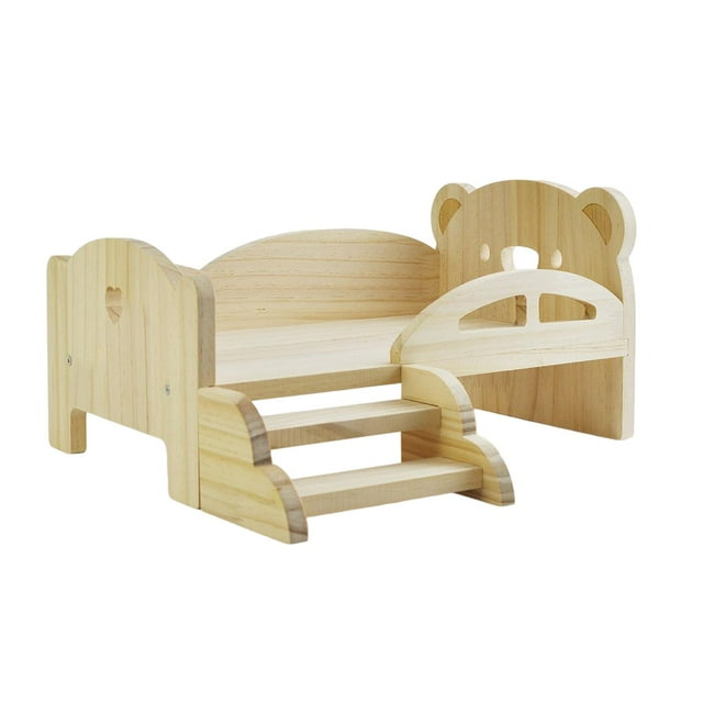 Cama en miniatura para muñecas rcstronger, juego de muñecas de moda para muñecas 1/6, muebles de adorno oso durmiendo