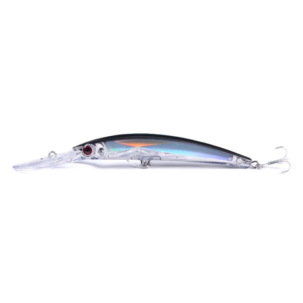HENGJIA Fishing Lures Large Hard Bait Minnow VIB Lure with Treble Hook Life-Like Swimbait Fishing Bait Popper Crankbait Sinking Lure for Trout Bass Walleye Redfish, 12PCS