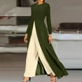 thumbnail image 2 of Monos Puntoco para mujer, vestido informal de manga larga con cuello redondo y retazos, mameluco, traje de oficina para mujer, liquidación Puntoco Puntoco-2146, 2 of 6