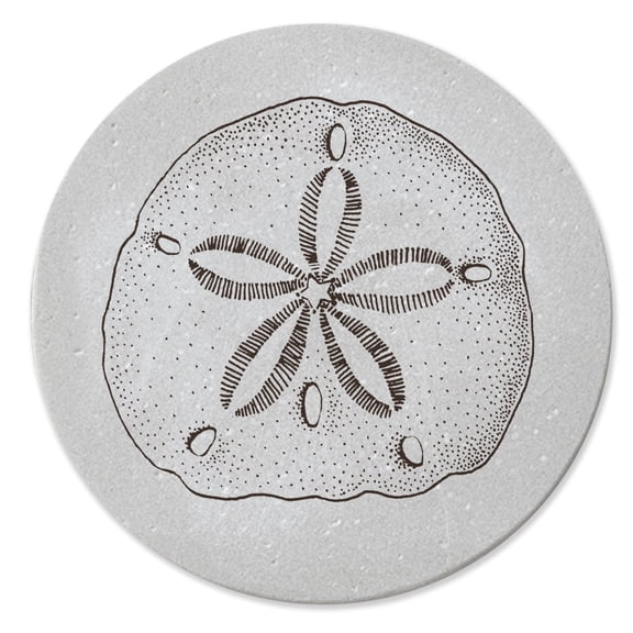 Thirstystone Sand Dollar Round Natural Sandstone Coaster 4-Pack