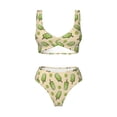 thumbnail image 4 of Daiia Kiwi Ice Cream Women's Bikini Set Two Piece Swimsuit High Waisted Bikini Adjustable Straps Bikini Perfect for Beach, Pool, and Summer Vacation-X-Large, 4 of 9
