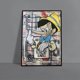 thumbnail image 1 of Disney Cartoon Character Graffiti Poster Mural Decoration Anime Figure Canvas Painting Tigger Mickey Mouse Donald Duck Wall Art40X60cm Unframed Gao Jinjia LED, 1 of 2