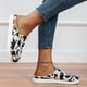 thumbnail image 3 of Sonducket Pantuflas de lona cómodas para mujer de 2 piezas con parte inferior antideslizante, zuecos y mulas de tela suave y cómoda para mujer Calzado vaca 39.1, 3 of 6