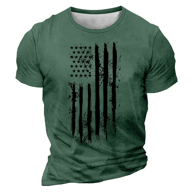 Chemises à Manches Longues pour Hommes Imprimé Décontracté Col Rond T-Shirt à Manches Courtes, Chemises à Manches Longues pour Hommes Coton