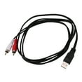 thumbnail image 2 of 1.5m USB A Male to 2x RCA Phono Male AV Cable Lead PC TV Aux Audio Video Adapter, 2 of 8