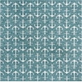 thumbnail image 3 of Unique Loom Outdoor Coastal Collection Area Rug - Ahoy (13' Square Teal/Ivory), 3 of 6