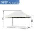 thumbnail image 2 of 10x15 Pop Up Canopy Tent, Heavy Duty Party Tent with 4 Sidewalls UV Waterproof Protection, 3 Height Adjustable Outdoor Canopy Tent for Weddings, Events, and Backyard Gatherings, White 56018, 2 of 16