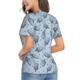 thumbnail image 3 of Wukai Cute Ice Cream Classic V-Neck T-Shirt for Women: Comfortable, Stylish, and Versatile Wardrobe Essential-Small, 3 of 7