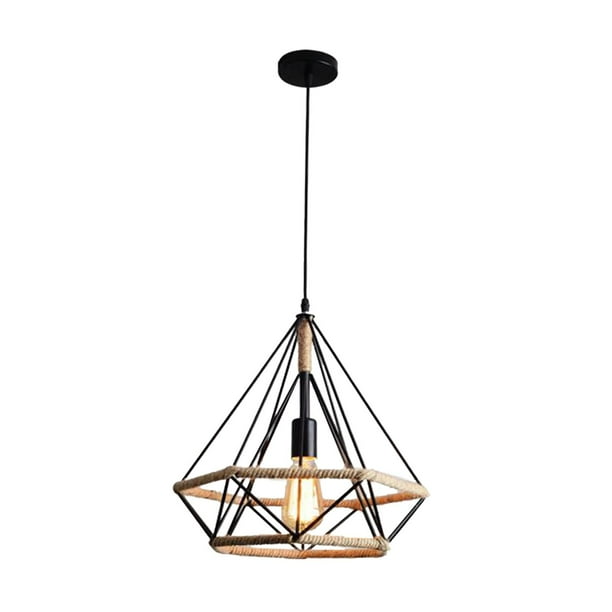 Iluminación diamante para portalámparas de luz colgante Iluminación colgante negra Lámpara Dormitorio Sala de Sunnimix Pantalla de techo colgante