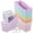 Pastel, variant on 12 Pack Large Book Bins, Durable Magazine Organizer File Holders with Labels, Plastic Storage Bins for Classroom, Office, Desk, Bookshelf, Rainbow Colors
