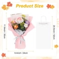 thumbnail image 3 of Ramo de flores de ganchillo Uxcell, rosa de punto hecha a mano con bolsa de regalo para decoración del hogar DIY [Rosa degradada], 3 of 6