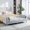 Gray, variant on 83.1" Wide Modern Chenille Upholstered Bench with Armrests, End of Bed Chaise Lounge Couch, 2 Bolster Pillows, Solid Wood Frame, Rubberwood Legs, Bedroom and Living Room, Gray