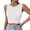 White, variant on Women's Sleeveless Crew Neck Cropped Tank Top – Solid Color Slim Fit Summer Vest for Casual Daily Wear and Layering