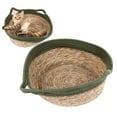 thumbnail image 1 of Straw Cat Basket Handwoven Breathable Soft Cat Bed Round Scratch Resistant Cat Basket for All Four Seasons, 1 of 7
