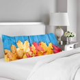 thumbnail image 2 of ABPHOTO Autumn Leaves Over Wooden Maple Leave Fall Color Leave Pillow Covers Pillowcase 20x60 inch Body Pillow Case Protector, 2 of 2