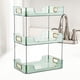 thumbnail image 5 of Organizador de cosméticos Estante para tazas y tazones Bandejas de maquillaje Platos de ducha Baño Color verde 3 niveles., 5 of 9