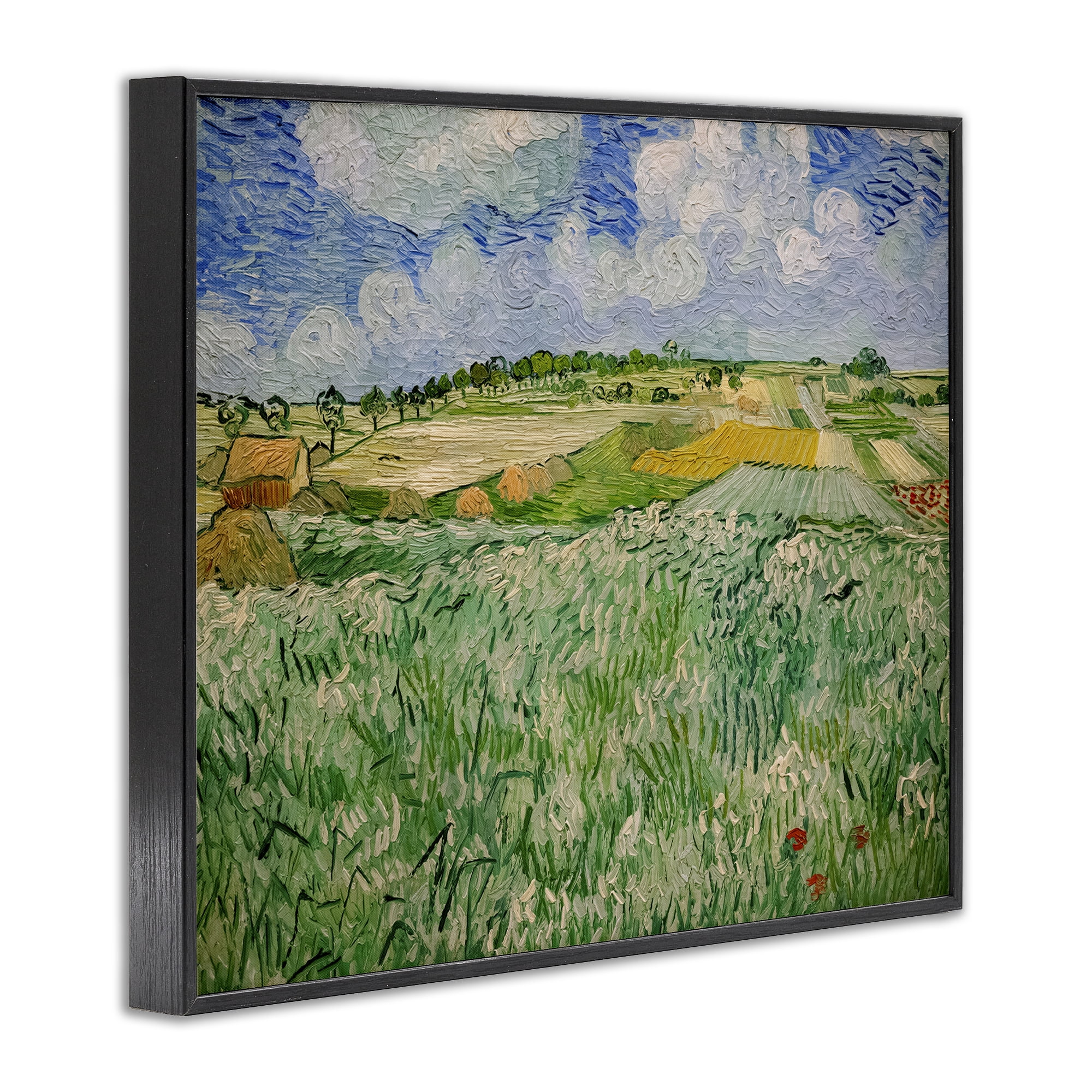 Stupell Industries Plain Near Auvers Painting Black Framed Giclee Art, design by Vincent Van Gogh